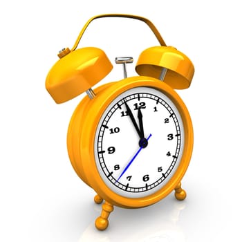 Illustration of the yellow alarmer on the white background.