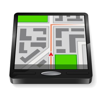GPS Navigator. Without Text. Illustration on white background for design