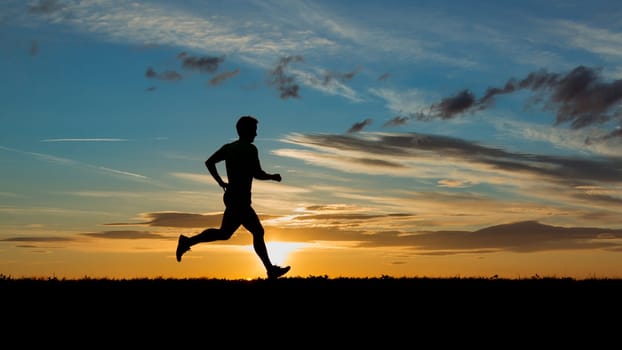 Jogging in the sunset