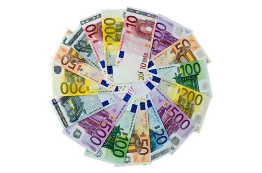 Banknotes as pie chart
