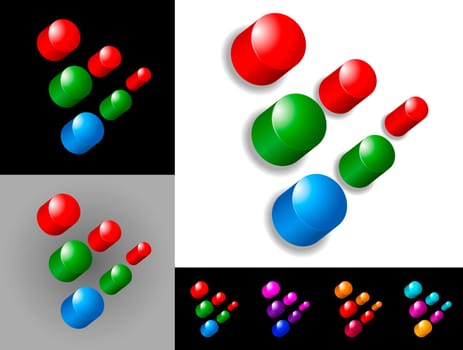 Abstract graphic design of 3d icon or symbol