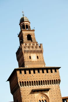 Sforzesco castle in Milan, Italy