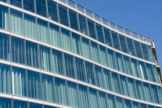 Glass building in the city of Milan