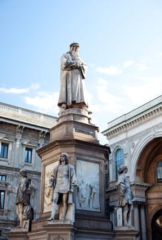 Monument dedicated to Leonardo da Vinci, Milan - Italy