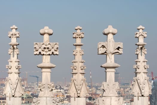 Spire on the Milan cathedral