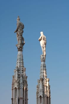 Statue on the spire, Milan cathedral