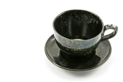 black coffee cup over a white background