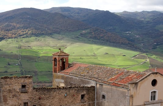 View of Sperlinga, Sicily - Italy