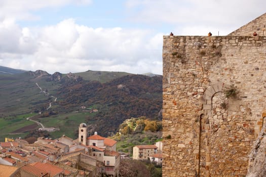 View of Sperlinga, Sicily - Italy