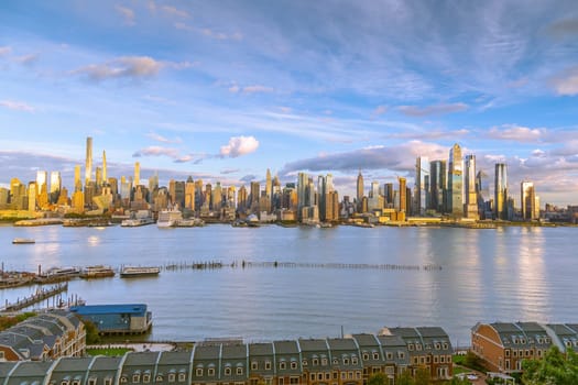 Manhattan's skyline, cityscape of New York City in the United State of America 