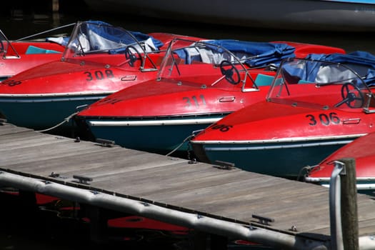 Pedal boats in Steinhude am Steinhuder Meer