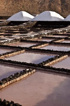 Salt refinery, Saline from Janubio, Lanzarote, Spain