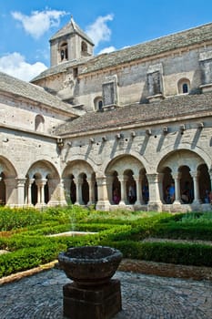 Cloister of Senanque Abbey, Vaucluse, Gordes, Provence, France