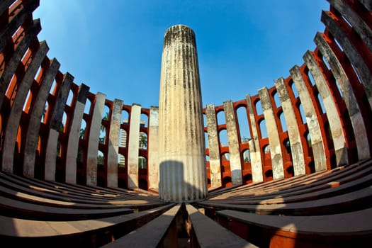 Astronomical observatory Jantar Mantar in Delhi