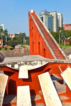 Astronomical observatory Jantar Mantar in Delhi