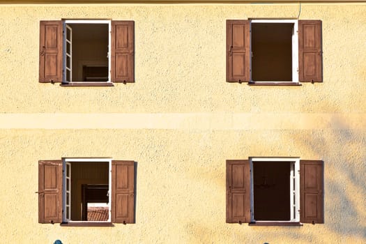 detail of house facade with window