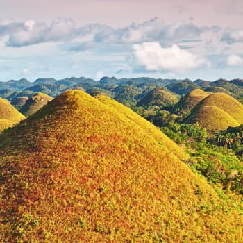 View of The Chocolate Hills. Bohol, Philippines