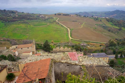View of Leonforte countryside, Sicily - Italy