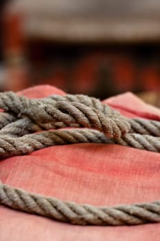 Photo of hemp old rope
