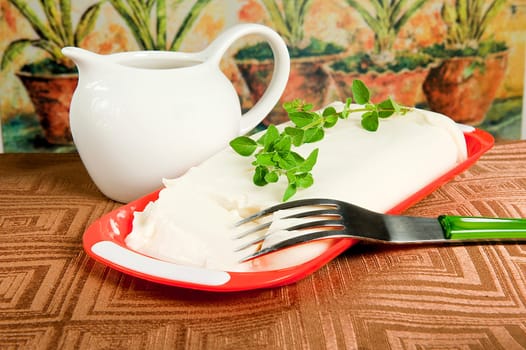 some slices of smoked ham with grass