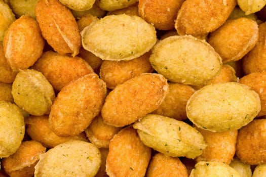 close-up shot of beer snacks, made from potatos