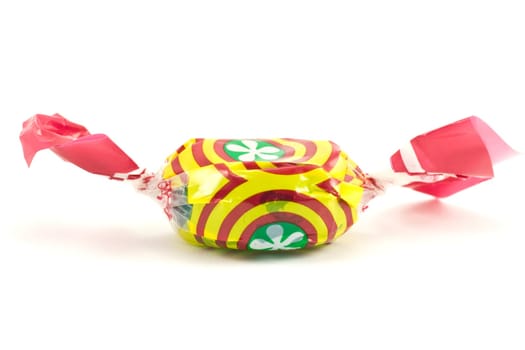 a single candy isolated on white background