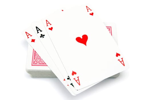 deck of cards isolated on white background