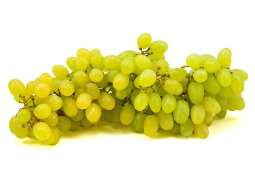 fresh green grapes isoleted on white background