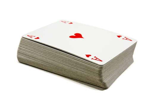 deck of cards isolated on white background