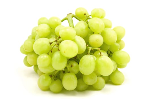fresh green grapes isoleted on white background