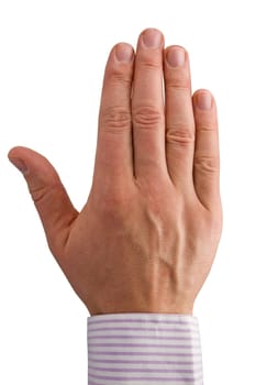 hand of businessman. isolated on white background