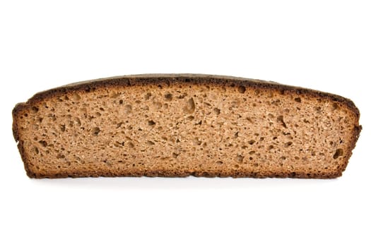 healthy homemade bread over a white background