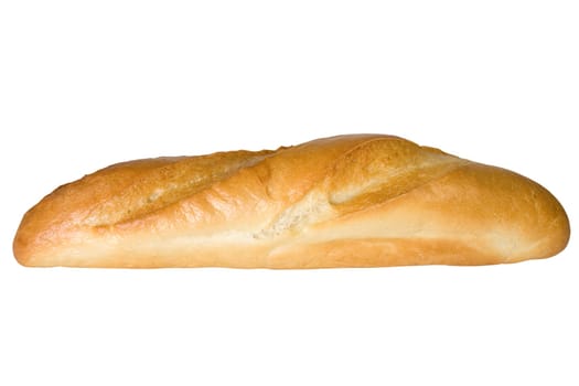 loaf of french bread on a white background