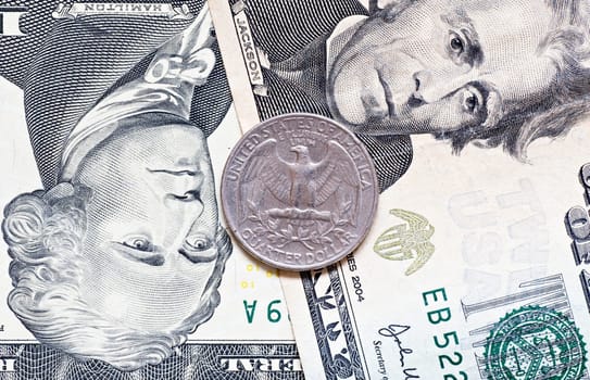 twenty five cents on dollars background