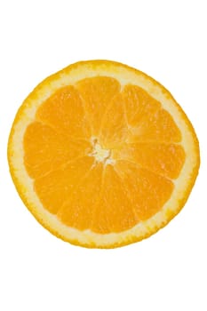 orange fruit slice isolated on white background