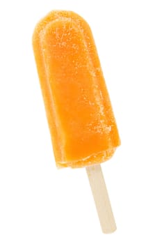 fruity orange icecream isolated on white background