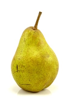 fresh green pear isolated on white background