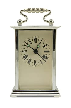old analogue clock isolated on white background