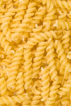 close up view of a noodles "Fusilli"""