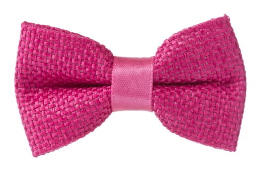 pink bow tie isolated on the white background