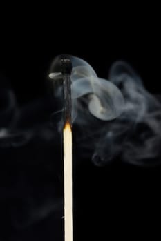 Smoke from a match that was just put out