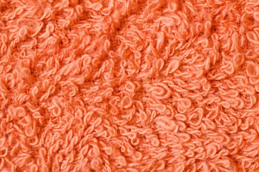 Detail shot of orange fleecy towel - close-up