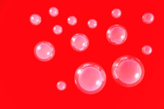 Air bubbles and red
