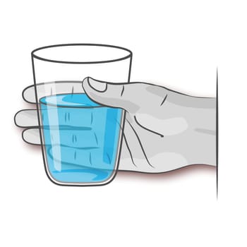 Hand with water glass