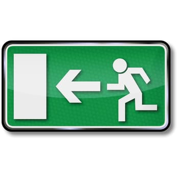 Escape route sign