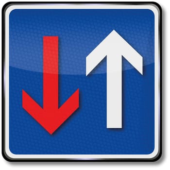Traffic sign Right of way