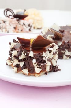 Closeup of Mini Desserts With Chocolate Shavings