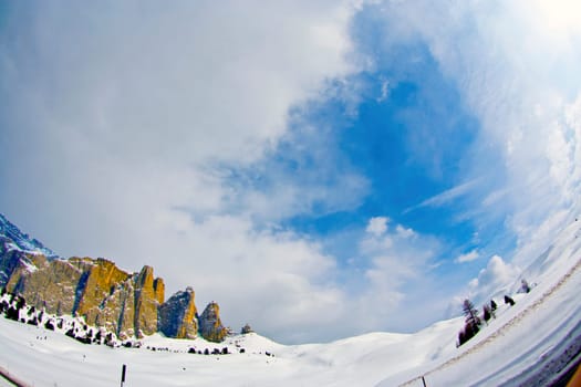 Italy, Dolomite mountains, Sella pass