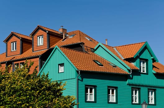 Colorful House in the Harz Mountains (Wernigerode,Germany)