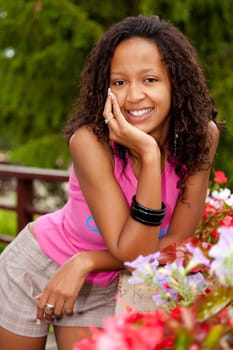 Portrait of a young beautiful african american woman